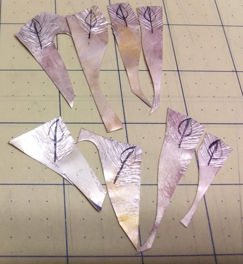 Judy Larson's Making TIny Leaves - , Metalwork, Cutting, Cutting Tool, Cutters, Texturing, making tiny leaves